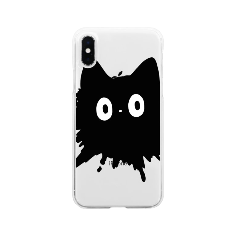 ネコチャンは液体 黒 いちごのネコ Itigom のクリアスマホケース Iphoneケース 通販 Suzuri スズリ