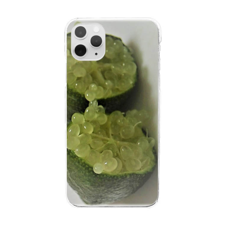 サムネイルなし これからの定番 大量のぷちぷち フィンガーライム Cutting Open A Fresh Finger Lime No Thumbnail Akiaki Excursus Goods Shop Akiaki のクリアスマホケース Iphoneケース 通販 Suzuri スズリ