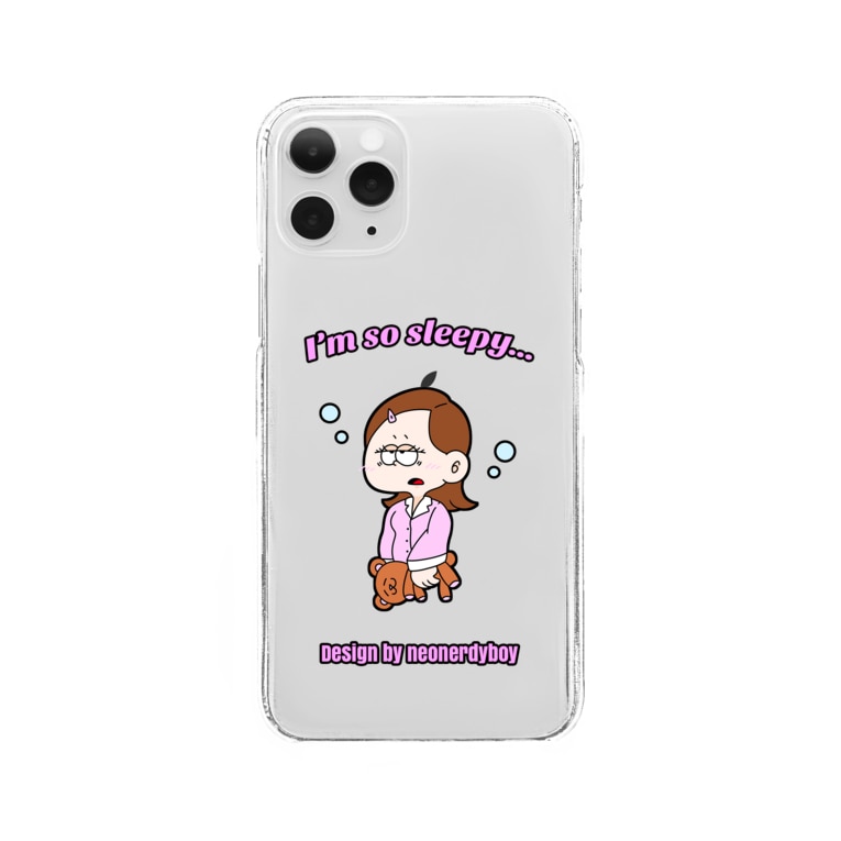 Sleepy Girl Iphonecase Design By Neonerdyboy Neonerdyboy のクリアスマホケース Iphoneケース 通販 Suzuri スズリ