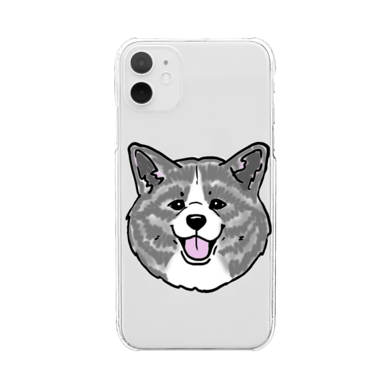 秋田犬ハッピースマイル虎毛 春風工房 Harukaze Koubou のクリアスマホケース Iphoneケース 通販 Suzuri スズリ