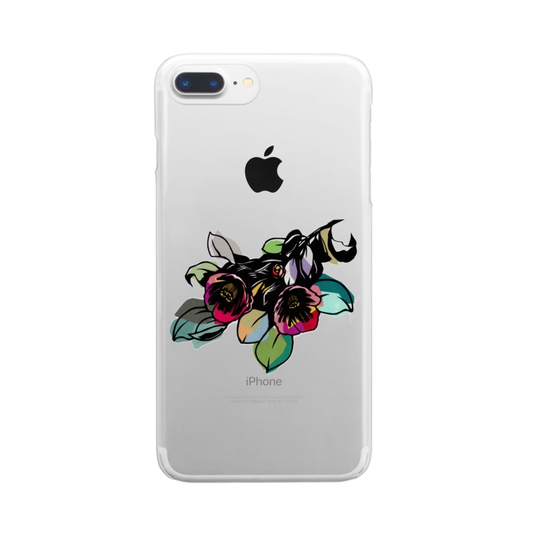 椿の花 切り絵 草太 Souta A のクリアスマホケース Iphoneケース 通販 Suzuri スズリ 椿の花 切り絵 草太 Souta A のクリアスマホケース Iphoneケース 通販 Suzuri スズリ