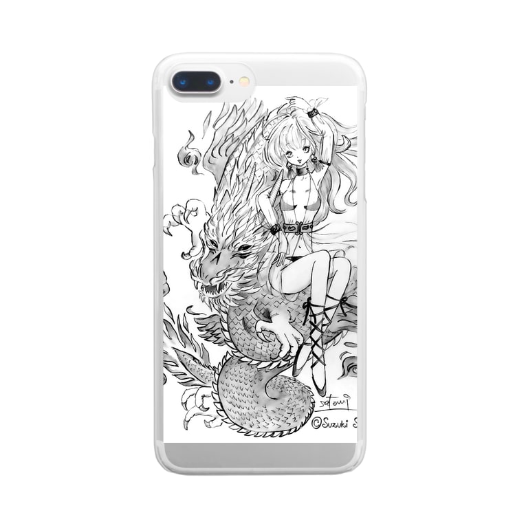 昇り龍 Suzuki Satomi イラストショップ Lingmucongmei5 のクリアスマホケース Iphoneケース 通販 Suzuri スズリ