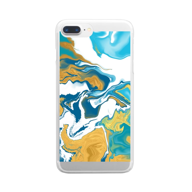 流体ペイント ゴールド ターコイズブルー きんぐぅのイラスト Kinguu のクリアスマホケース Iphoneケース 通販 Suzuri スズリ 流体ペイント ゴールド ターコイズブルー きんぐぅのイラスト Kinguu のクリアスマホケース Iphoneケース 通販 Suzuri スズリ