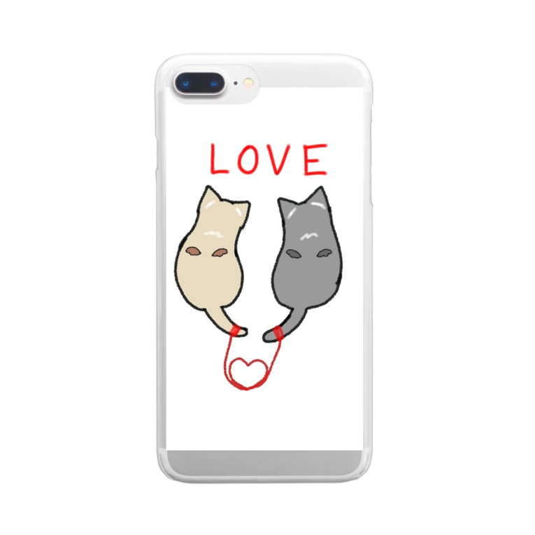 猫イラストシリーズ作品 Love Kot Kot1030 のクリアスマホケース Iphoneケース 通販 Suzuri スズリ