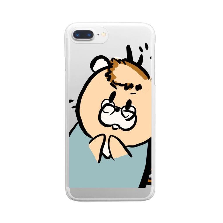 メガネイタチくん じーっ なすもと Nasumoto のクリアスマホケース Iphoneケース 通販 Suzuri スズリ