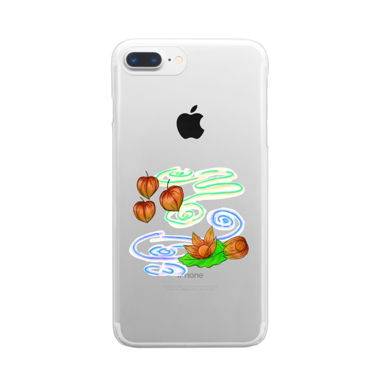 ホオズキ 水紋背景 和柄 Clear Smartphone Cases Iphone By Lily Bird O O Nqm5yeeoge0lude Suzuri