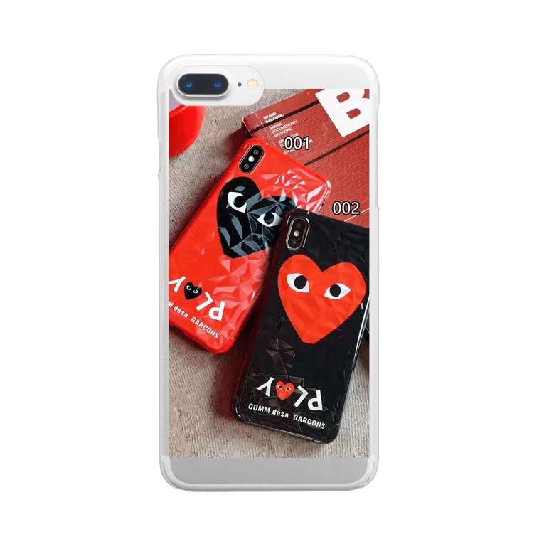 コムデギャルソン アイフォンxr Xsmax ケース 黒と赤 オシャレ Comme Des Garcons Iphonexs X スマホカバー かわいい 可愛い Iphone7 8plus ペア ケース ジャケット 男女兼用 Iphonexrcaseのクリアスマホケース Iphoneケース 通販 Suzuri スズリ