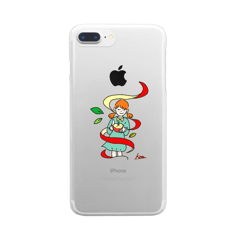 かわいいりんごちゃん こんイラスト Konkon Konkonkon0420 のクリアスマホケース Iphoneケース 通販 Suzuri スズリ