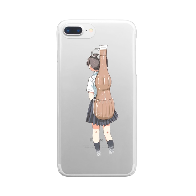 ギターケースに見せかけてパピコを背負ってる女の子 Kazukingのクリアスマホケース Iphoneケース 通販 Suzuri スズリ