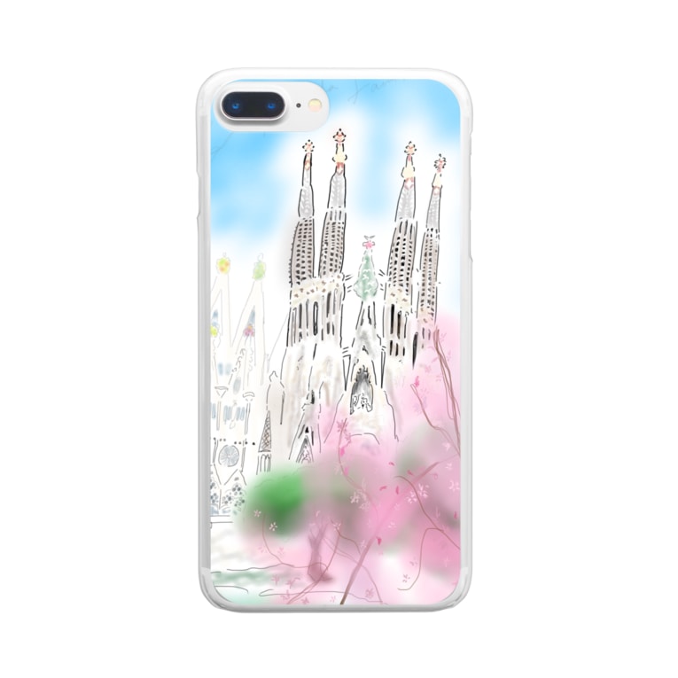 Sagrada Familia Midori Yoshimura Kurocheke のクリアスマホケース Iphoneケース 通販 Suzuri スズリ