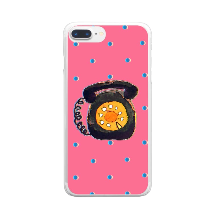 黒電話 ピンクドット のぐちさき S Illustn のクリアスマホケース Iphoneケース 通販 Suzuri スズリ 黒電話 ピンクドット のぐちさき S Illustn のクリアスマホケース Iphoneケース 通販 Suzuri スズリ
