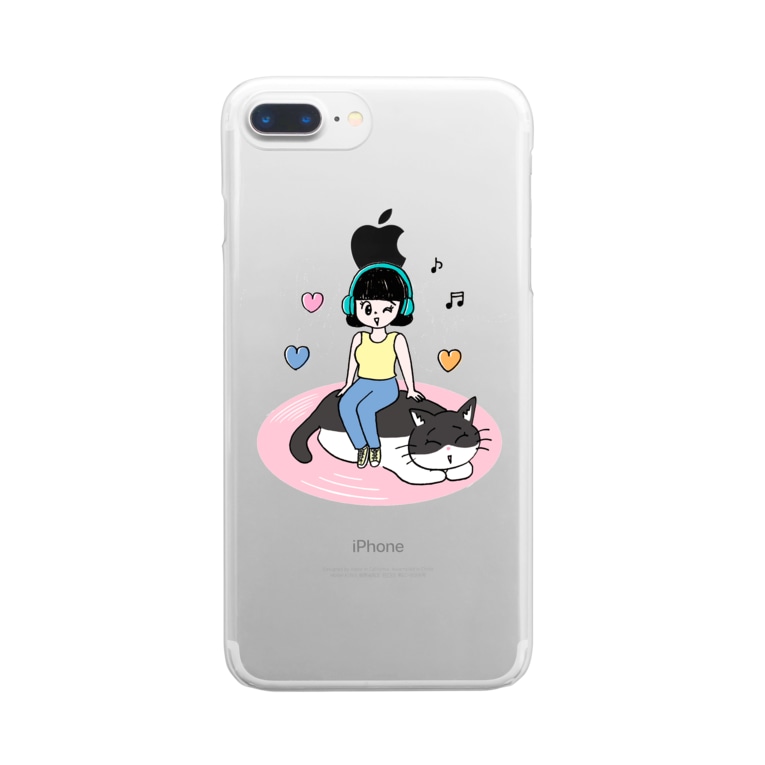 大きな猫 りかちゃん Rikachan のクリアスマホケース Iphoneケース 通販 Suzuri スズリ
