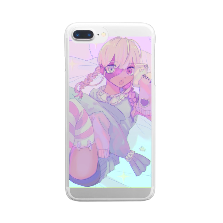 ゆめかわいいね Nmzkn 4usti のクリアスマホケース Iphoneケース ゆめかわいいね Nmzkn 4usti のクリアスマホケース Iphoneケース