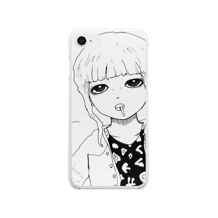 タバコ 女の子 Clear Smartphone Cases Iphone By 藤崎幾何 Illustration Nekoinukita Suzuri