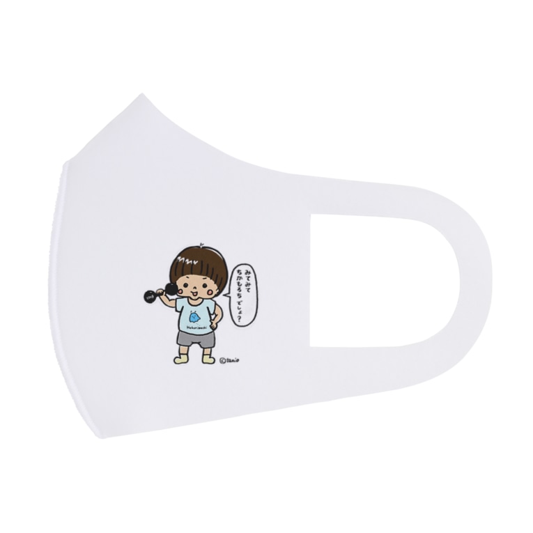 愛しき言い間違い ちかもろち 力持ち カラーver ことぶきアートプロダクション Tanio Kotobukiart のフルグラフィックマスク通販 Suzuri スズリ