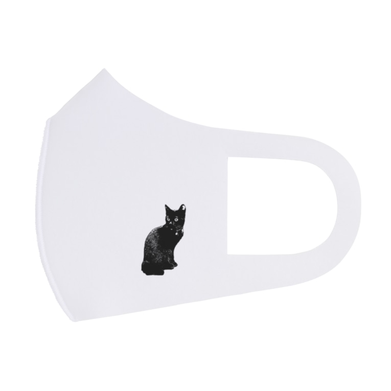 黒猫スタンプ クロミケハチワレ Haru Gato のフルグラフィックマスク通販 Suzuri スズリ