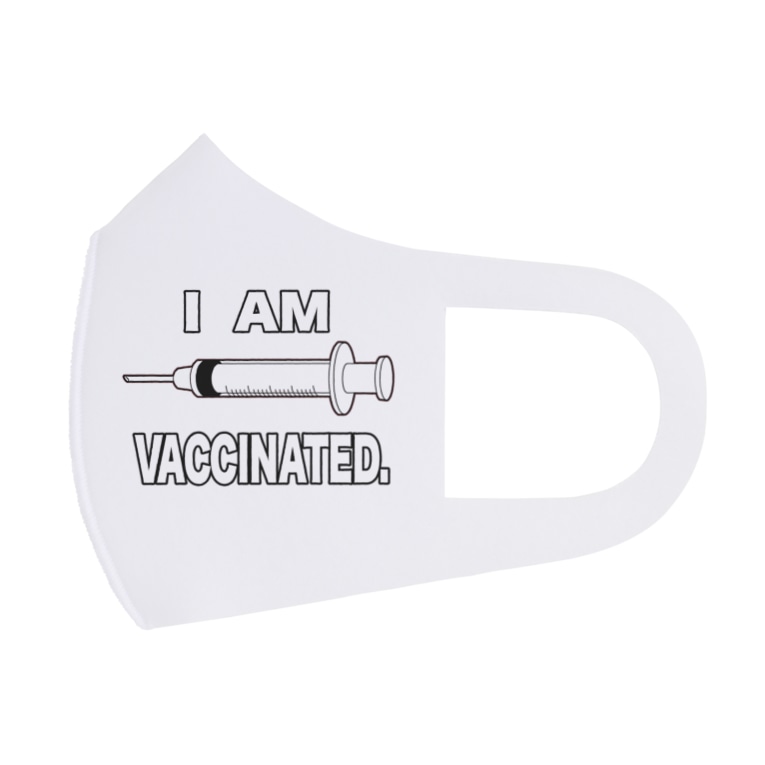 ワクチン接種済みのイラスト Covid 19 Vaccine Mrna 英語文字付き Illust Designs Labのフルグラフィックマスク通販 Suzuri スズリ