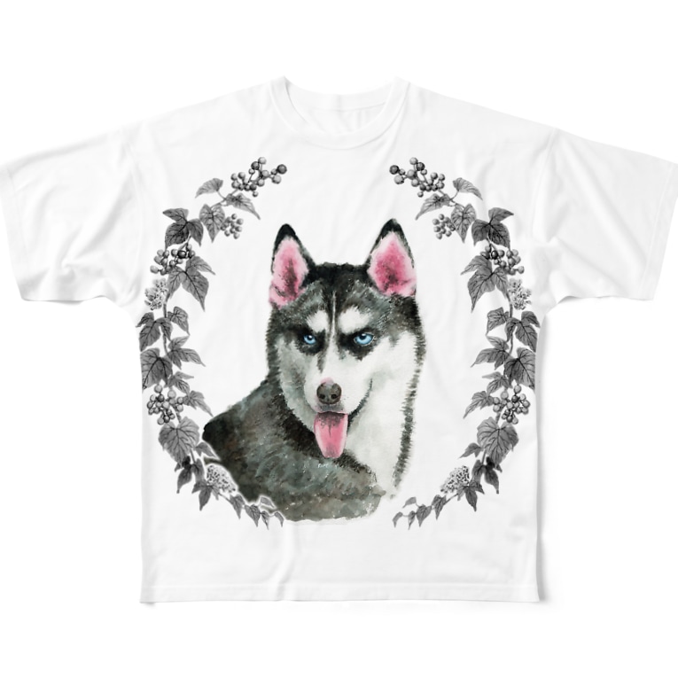 ハスキー犬ｔシャツ 山田理矢 Yamadariya のフルグラフィックtシャツ通販 Suzuri スズリ