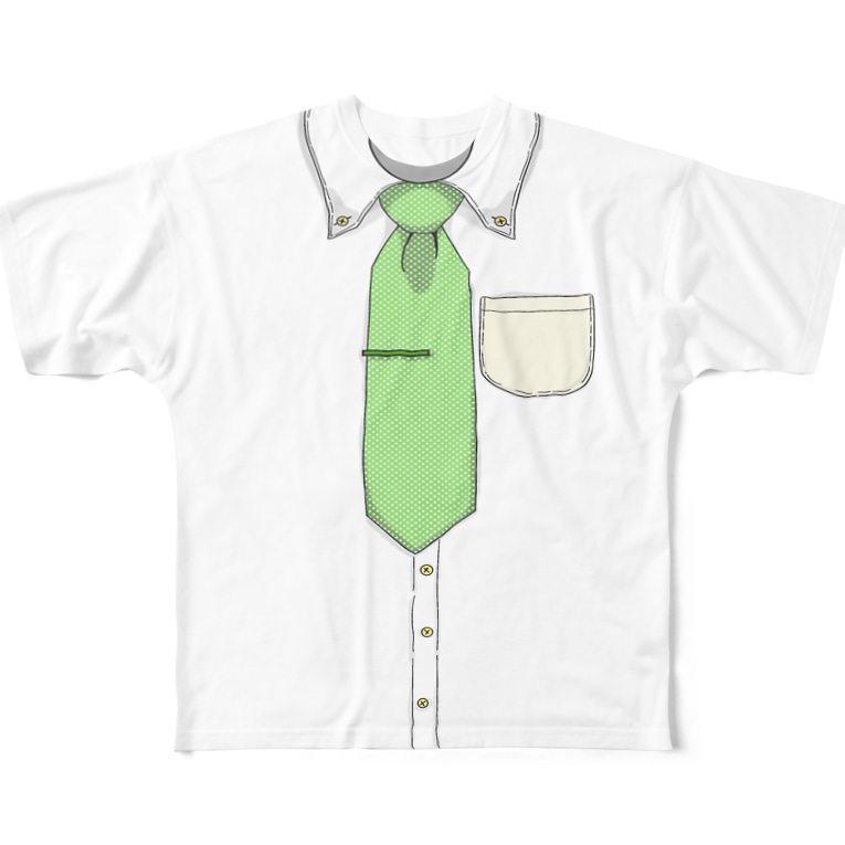 テレワーク Web会議用シャツ 緑ネクタイ ウエダエツ Uedaretsu のフルグラフィックtシャツ通販 Suzuri スズリ テレワーク Web会議用シャツ 緑ネクタイ ウエダエツ Uedaretsu のフルグラフィックtシャツ通販 Suzuri スズリ