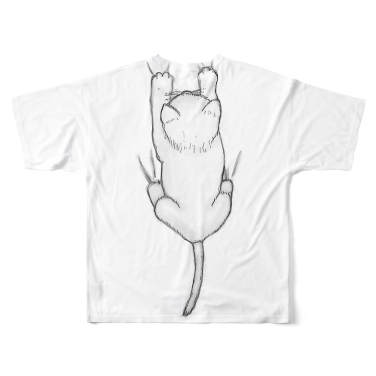 着ると背中に猫がしがみつく そらまめ Knp Drawing のフルグラフィックtシャツ通販 Suzuri スズリ