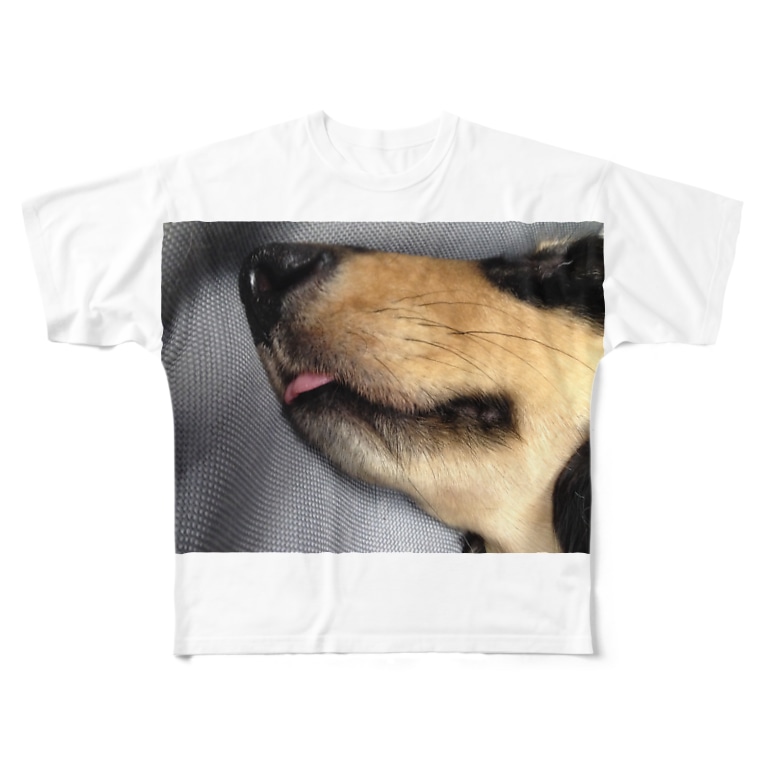 犬の寝顔 Full Graphic T Shirts By Zargling Suzuri