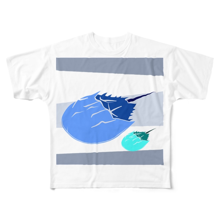 カブトガニのイラストグッズ Full Graphic T Shirts By お絵描き看護師 Nursemannobuo Suzuri カブトガニのイラストグッズ Full Graphic T Shirts By お絵描き看護師 Nursemannobuo Suzuri