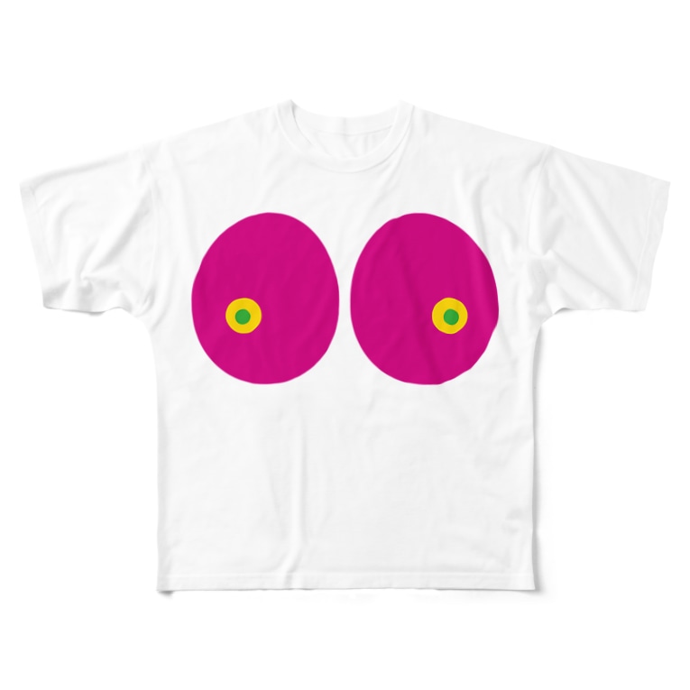 Oppai Pink Full Graphic T Shirts By アート商会 Macs Suzuri