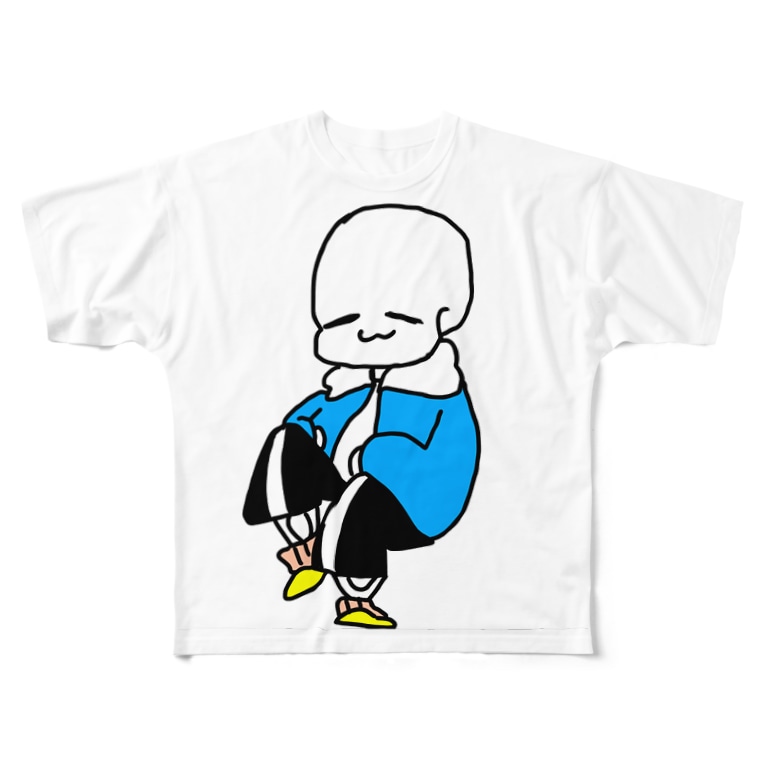 眠いサンズのイラスト Yunyoのフルグラフィックtシャツ通販 Suzuri スズリ