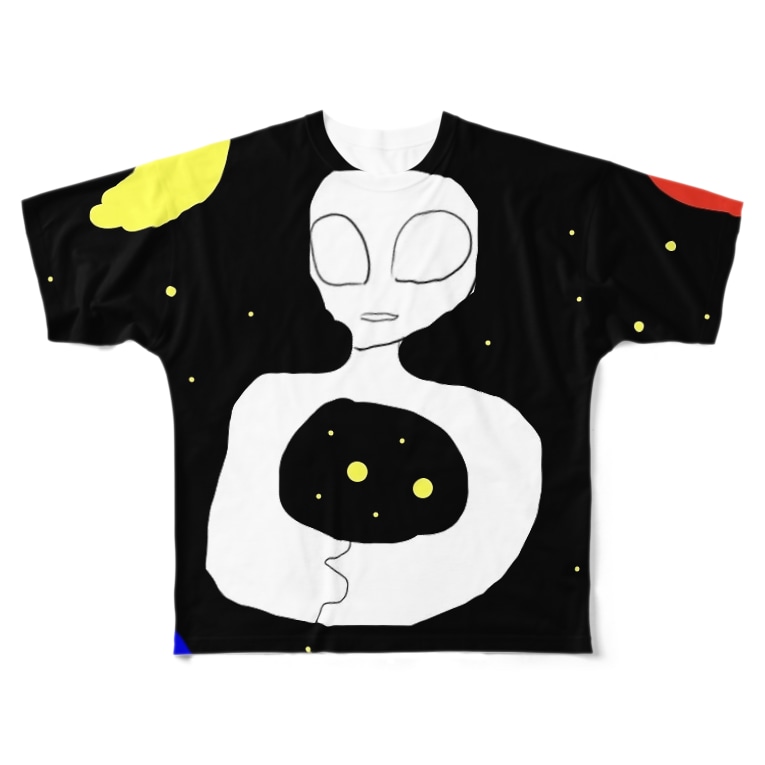 ゆめかわいい宇宙人の浮き輪 オロnine Nodonisukkiri のフルグラフィックtシャツ通販 Suzuri スズリ