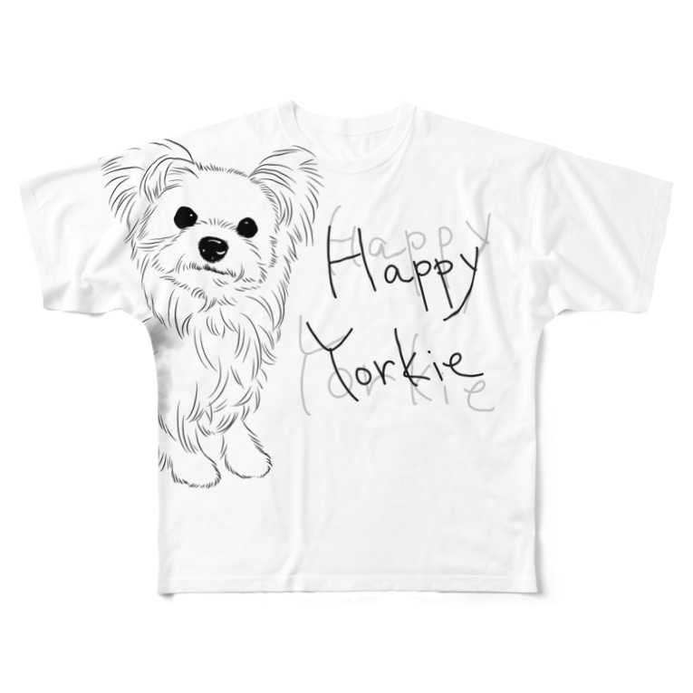 白黒ヨーキーちゃん01 R Amp M Chika Rm のフルグラフィックtシャツ通販 Suzuri スズリ 白黒ヨーキーちゃん01 R Amp M Chika Rm のフルグラフィックtシャツ通販 Suzuri スズリ