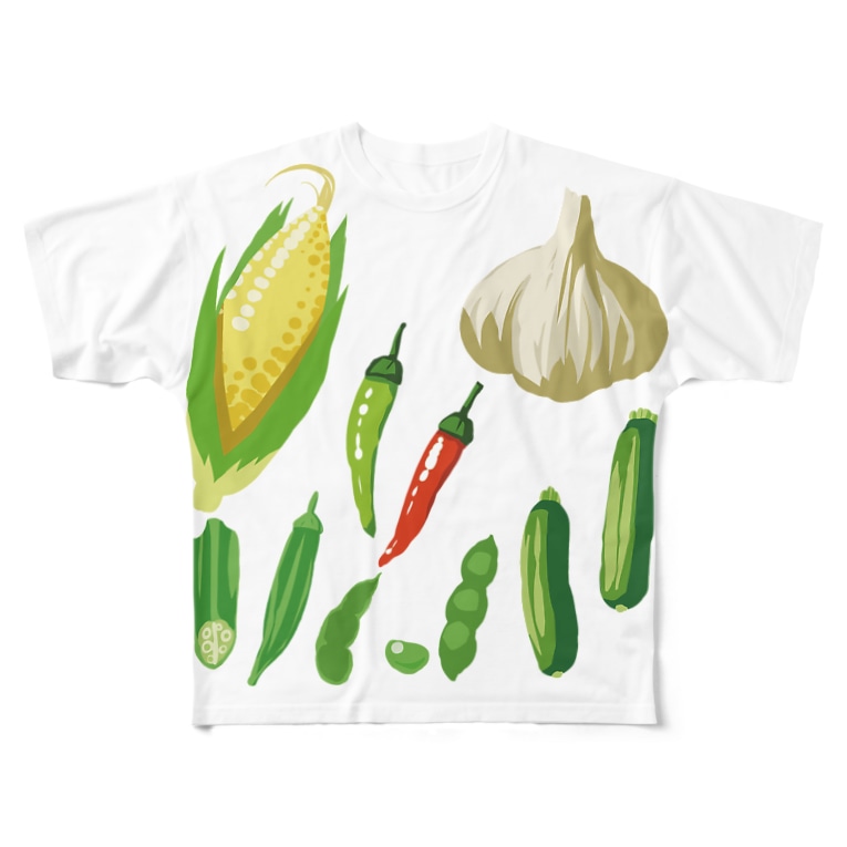 夏野菜イラストグッズ 果物 お野菜シリーズ Illust Designs Labのフルグラフィックtシャツ通販 Suzuri スズリ