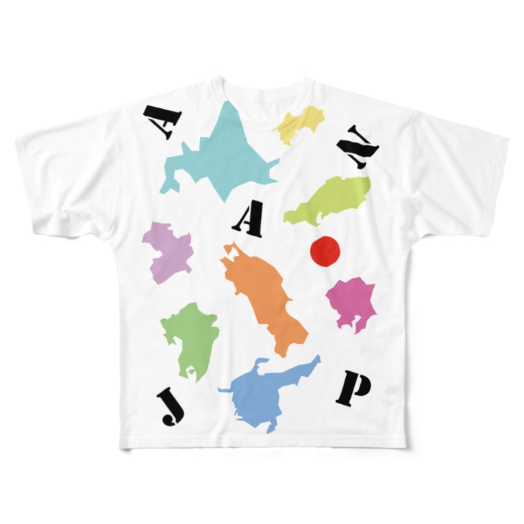 カラフルjapan Full Graphic T Shirts By Sakura Films Suzuri