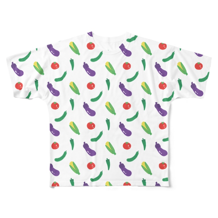 カラフルな夏野菜のパターン Full Graphic T Shirts By カッコーのお店 Cockoo Clock Suzuri カラフルな夏野菜のパターン Full Graphic T Shirts By カッコーのお店 Cockoo Clock Suzuri
