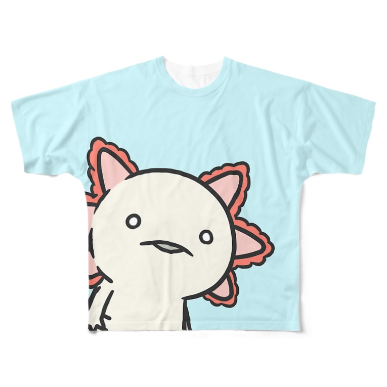 フルグラフィックウーパールーパー 水色 人生はウーパールーパー Axolotl13 のフルグラフィックtシャツ通販 Suzuri スズリ