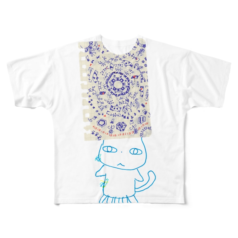 くらげねこと謎の絵 Full Graphic T Shirts By Haruneko Suzuri