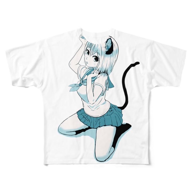 ネコ耳セーラー服 豚猫 Butanekoap のフルグラフィックtシャツ通販 Suzuri スズリ