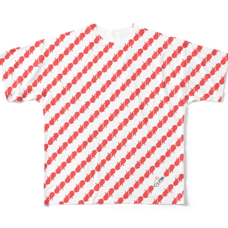 くりぷ豚 ピンクストライプ くりぷ豚 くりぷとん 公式 Cryptoink Jp のフルグラフィックtシャツ通販 Suzuri スズリ