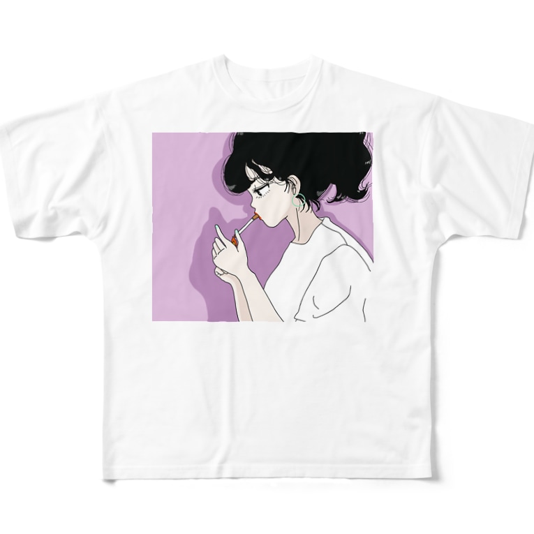 ポニーテールのイケてる彼女 S H E Chankawa のフルグラフィックtシャツ通販 Suzuri スズリ