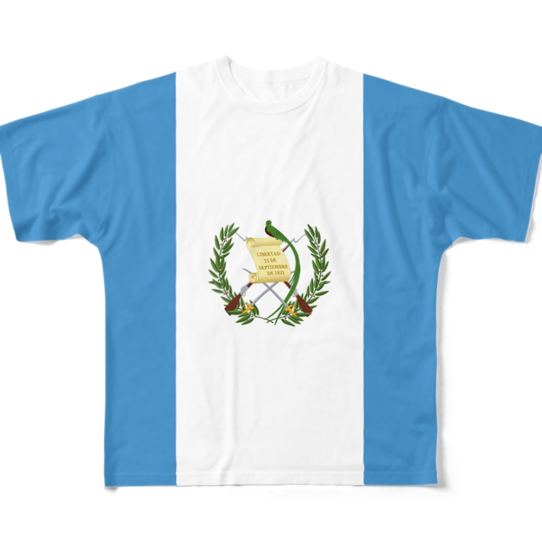 グアテマラ国旗 全柄 大 Ooshou のフルグラフィックtシャツ通販 Suzuri スズリ グアテマラ国旗 全柄 大 Ooshou のフルグラフィックtシャツ通販 Suzuri スズリ