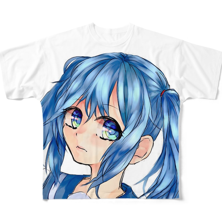 青い女の子 Gramgrgrのフルグラフィックtシャツ通販 Suzuri スズリ