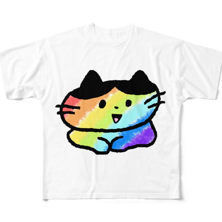 虹色おしゃべりねこ Ohanabatake Maika Lemuria 369 のフルグラフィックtシャツ通販 Suzuri スズリ