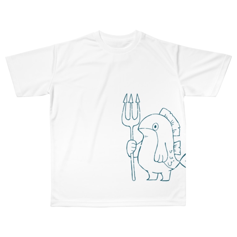 ぎょじん 青線 ちょぼろうshop Tyoborou のフルグラフィックtシャツ通販 Suzuri スズリ