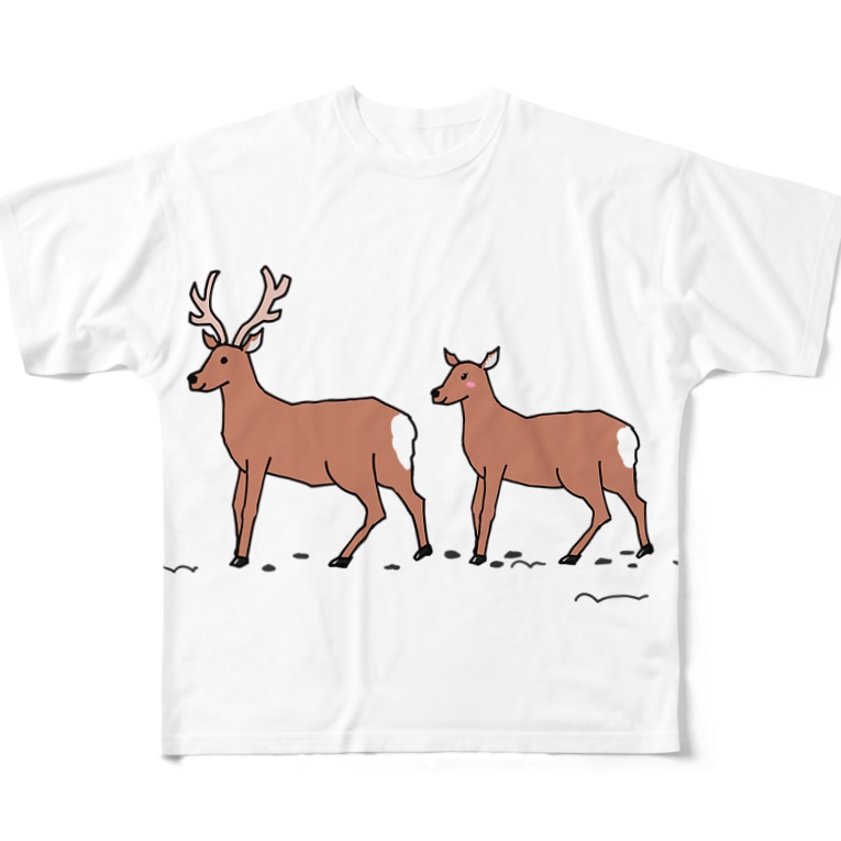 エゾシカカップル Mナオキ Naoki Matsumoto のフルグラフィックtシャツ通販 Suzuri スズリ エゾシカカップル Mナオキ Naoki Matsumoto のフルグラフィックtシャツ通販 Suzuri スズリ