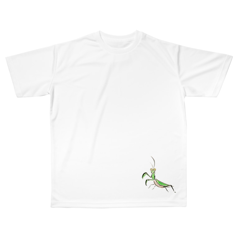 書道家のイラスト カマキリくん 書道家 仙洞 Sendou のフルグラフィックtシャツ通販 Suzuri スズリ