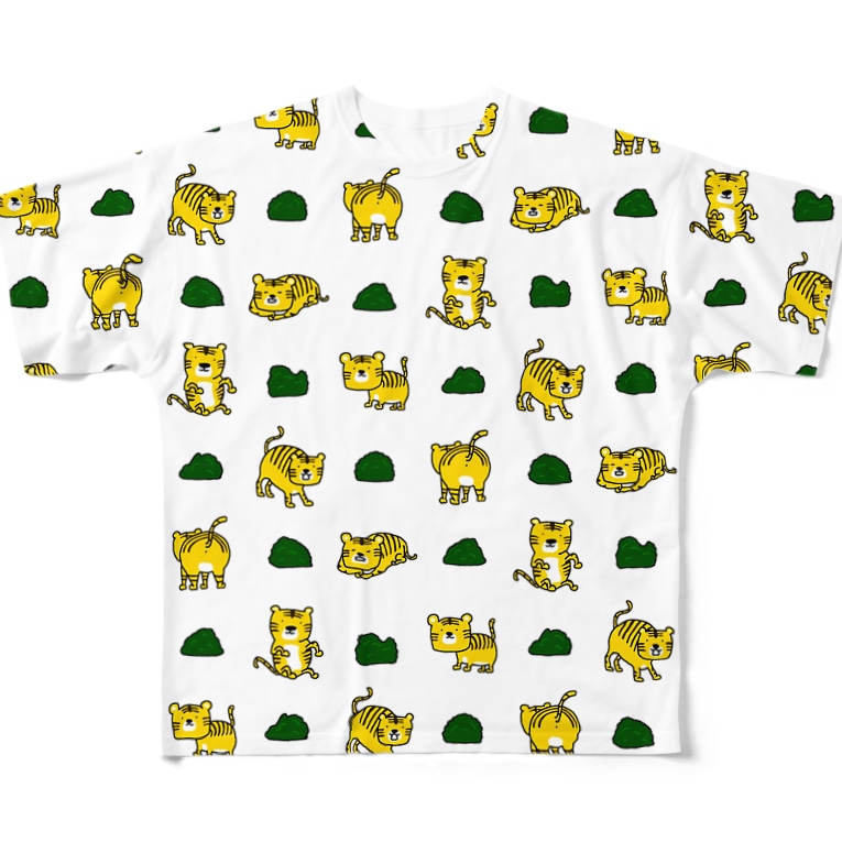 虎と茂み ゆるゆる動物イラストグッズ Taroimo Tarooo のフルグラフィックtシャツ通販 Suzuri スズリ 虎と茂み ゆるゆる動物イラストグッズ Taroimo Tarooo のフルグラフィックtシャツ通販 Suzuri スズリ