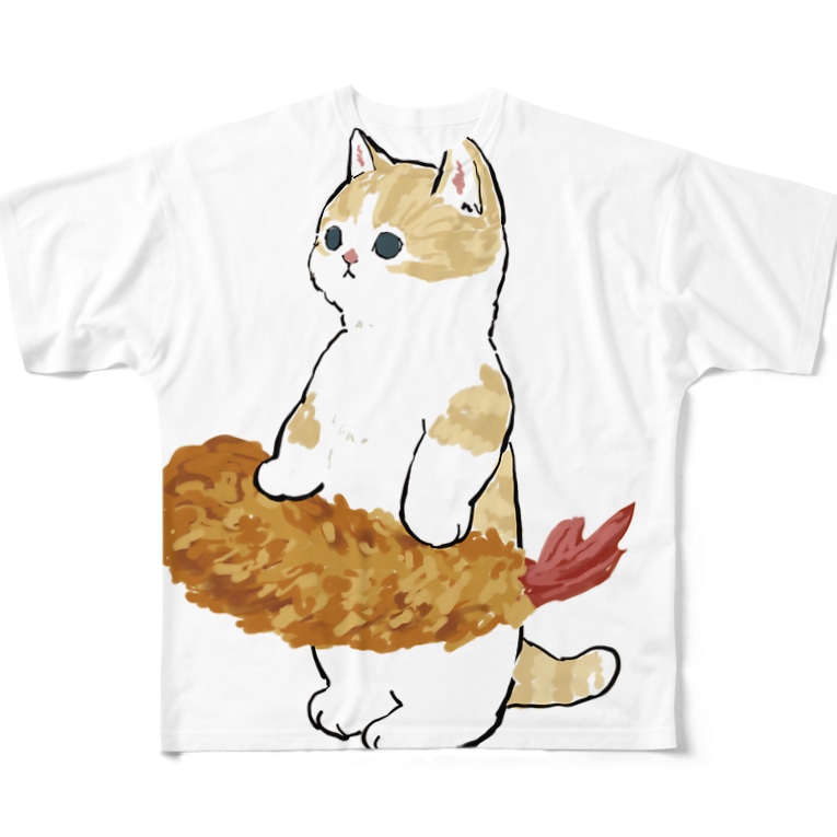 えびふらいにゃー Mofusand Mofu Sand のフルグラフィックtシャツ通販 Suzuri スズリ えびふらいにゃー Mofusand Mofu Sand のフルグラフィックtシャツ通販 Suzuri スズリ