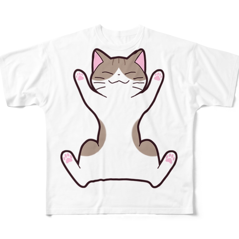 へそ天ねこ キジ白 かわいいもののおみせ いそぎんちゃく Isoginchaku2go のフルグラフィックtシャツ通販 Suzuri スズリ へそ天ねこ キジ白 かわいいもののおみせ いそぎんちゃく Isoginchaku2go のフルグラフィックtシャツ通販 Suzuri スズリ