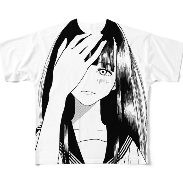 黒髪の女の子 Shop Acubi のフルグラフィックtシャツ通販 Suzuri スズリ