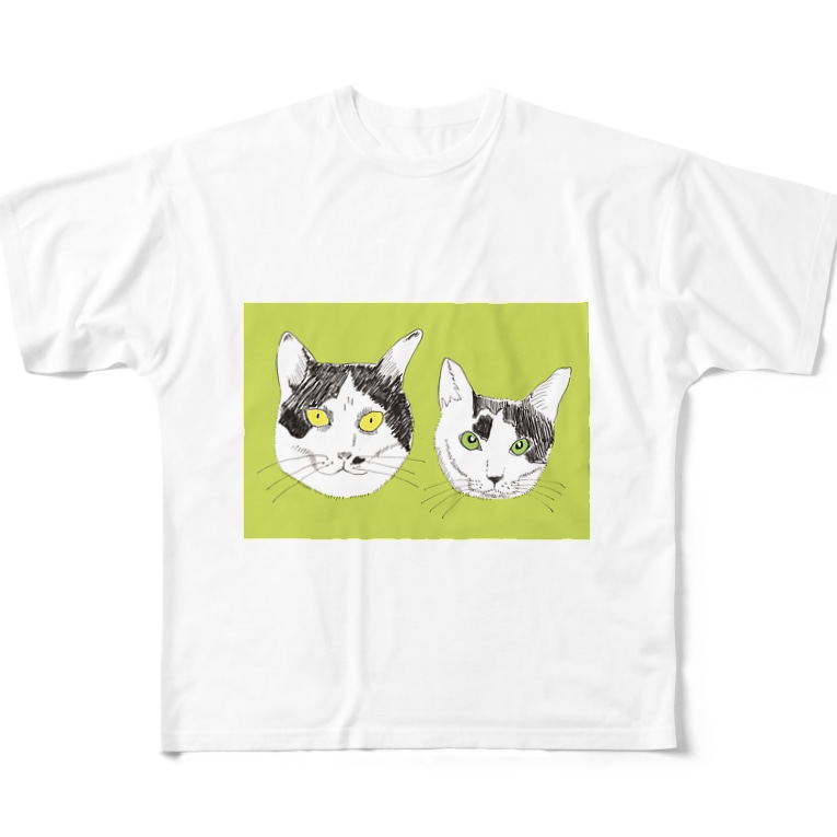 みーこ てん 猫 白黒猫 イラスト 保護猫 はにゃ cat のフルグラフィックtシャツ通販 Suzuri スズリ