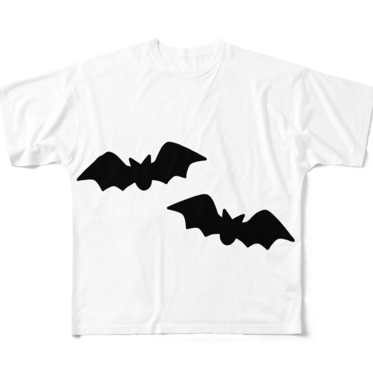 二匹のコウモリのシルエット ゆちのへや Yuchi Suzuri のフルグラフィックtシャツ通販 Suzuri スズリ 二匹のコウモリのシルエット ゆちのへや Yuchi Suzuri のフルグラフィックtシャツ通販 Suzuri スズリ